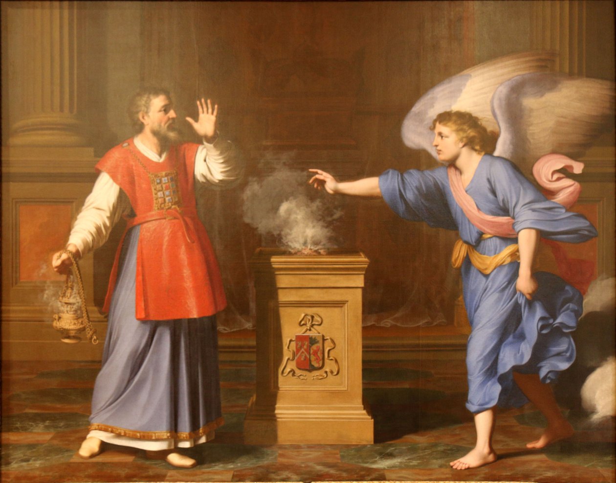 De aartsengel Gabriël verschijnt aan de heilige Zacharias door Reynaud Levieux