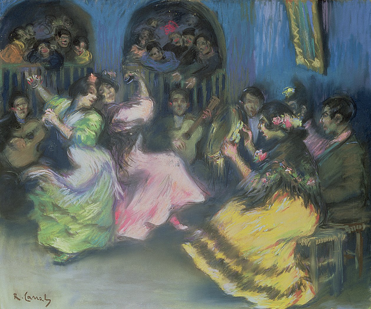 Spaanse zigeunerdansers door Ricardo Canals y Llambi