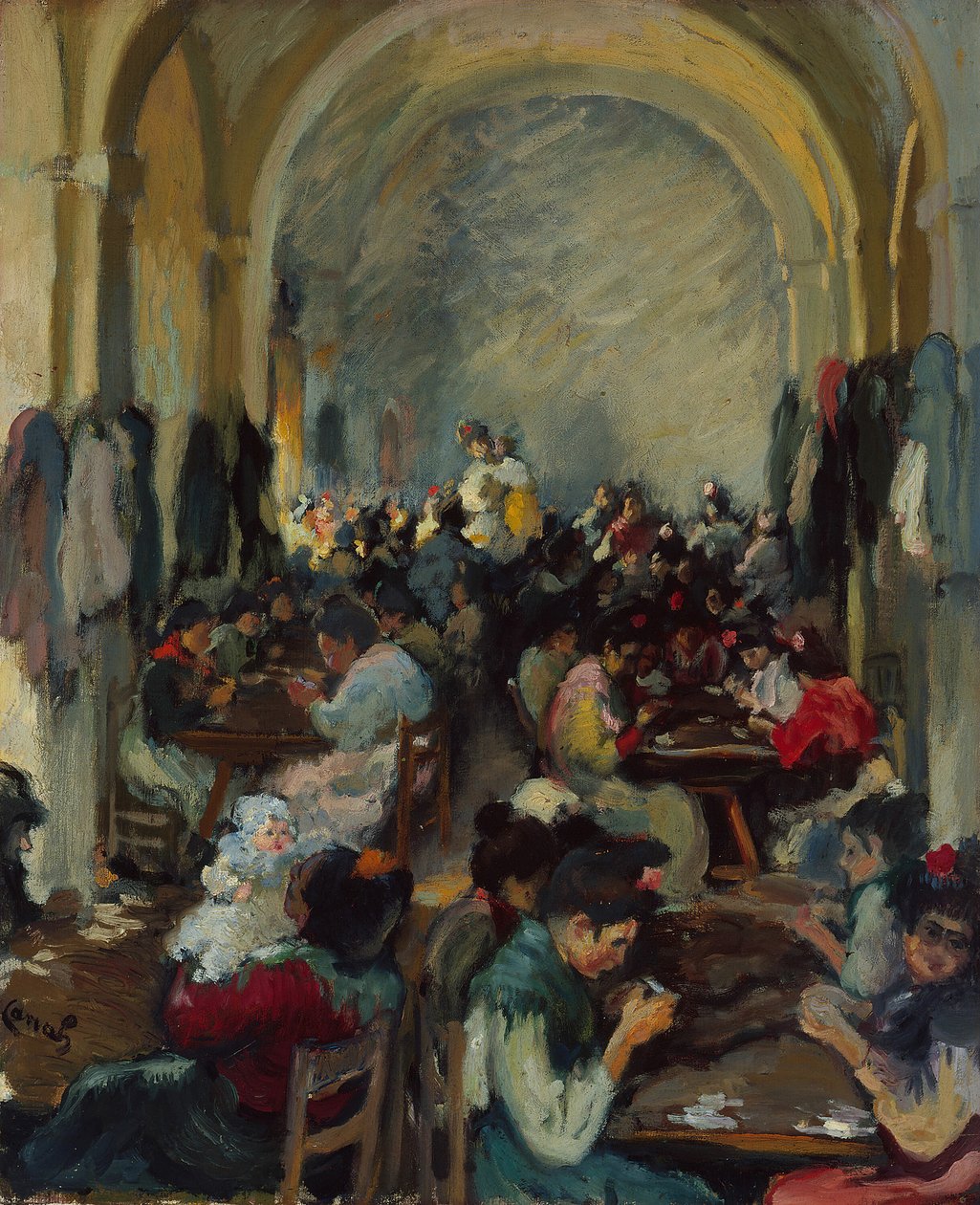 Sigaren maken in Sevilla, 1899 door Ricardo Canals y Llambi