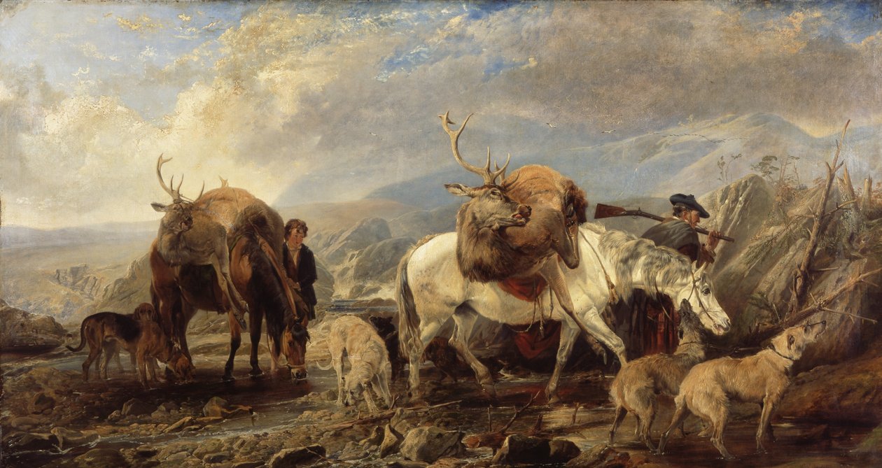 De Terugkeer van de Hertenjager door Richard Ansdell