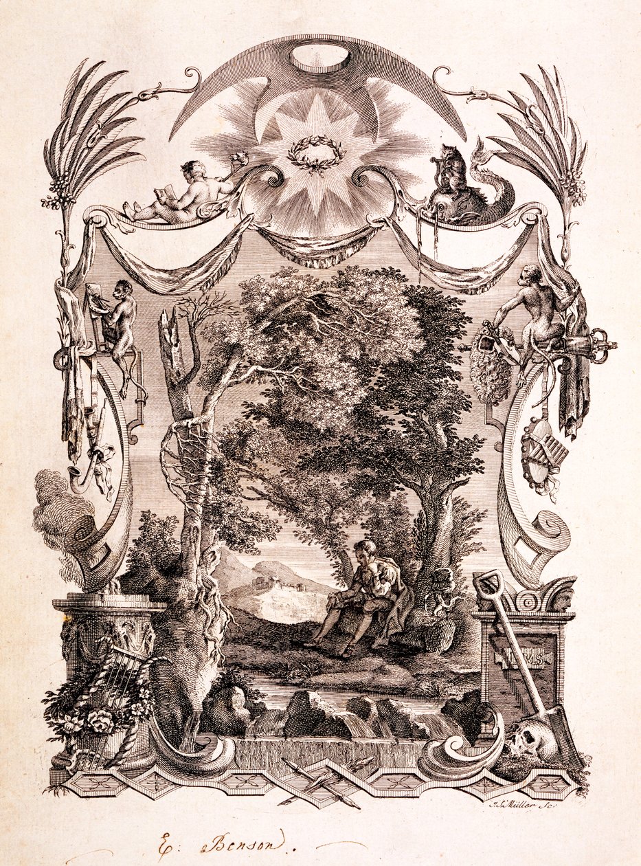 De Dichter Contemplerend de Dood, illustratie uit 