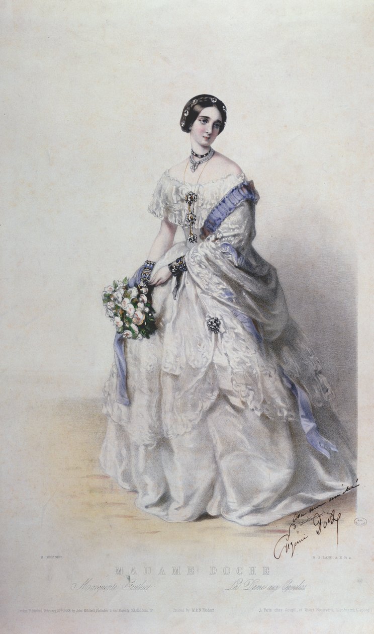 Portret van Madame Eugenie Doche in de rol van Marguerite Gautier, 