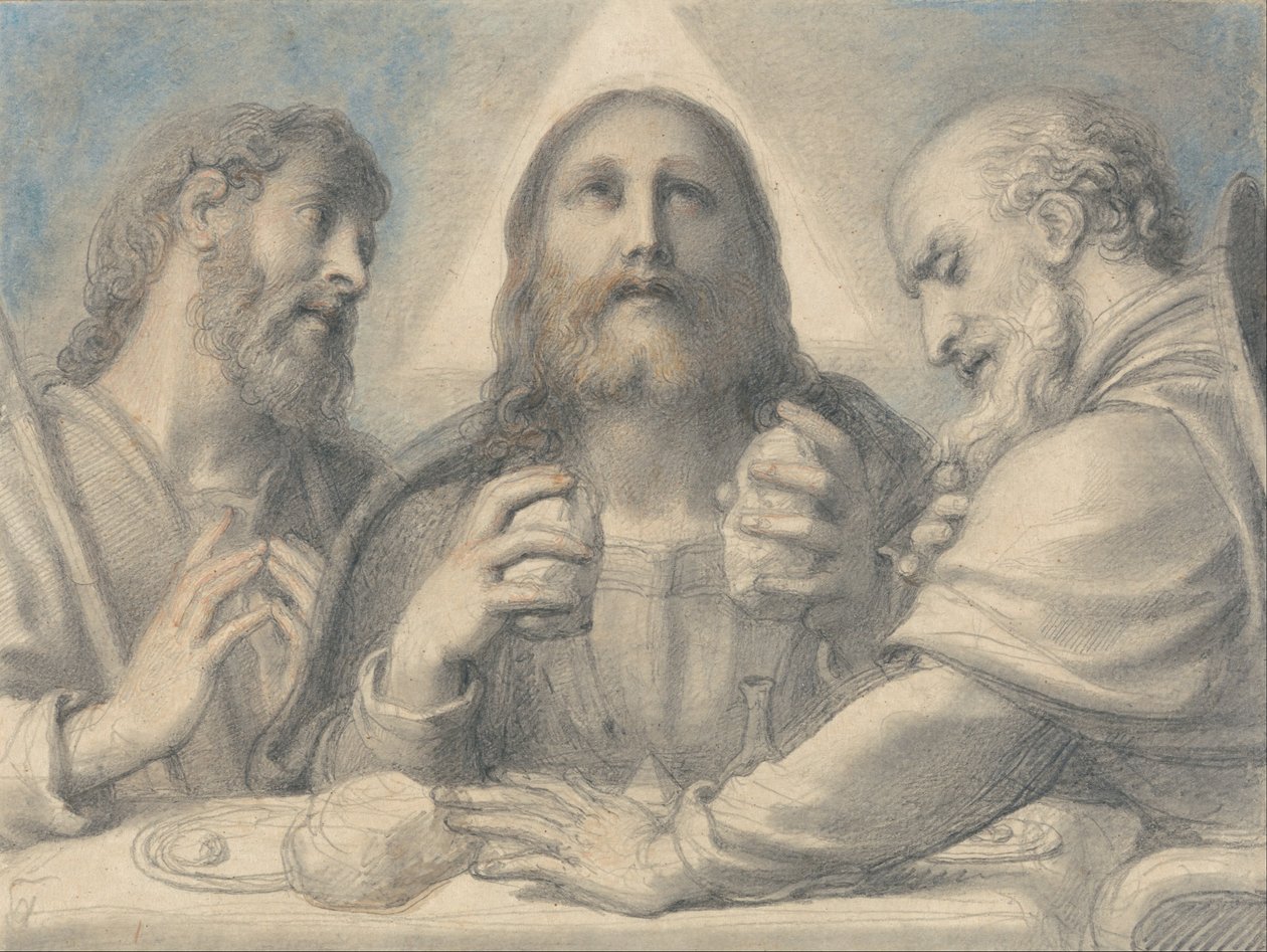 Avondmaal in Emmaüs door Richard Cosway