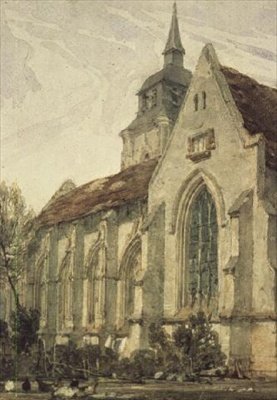 De kerk van S. Gilles, Abbeville door Richard Parkes Bonington