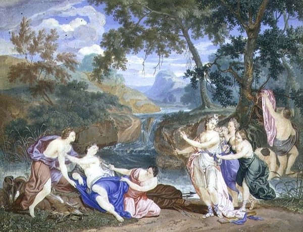 Diana en Callisto door Richard van Orley