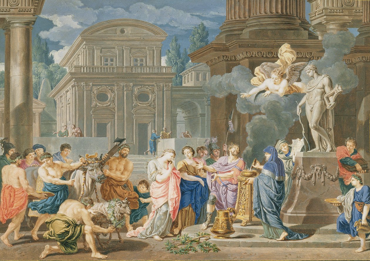 Offer van Apollo, 1702 door Richard van Orley