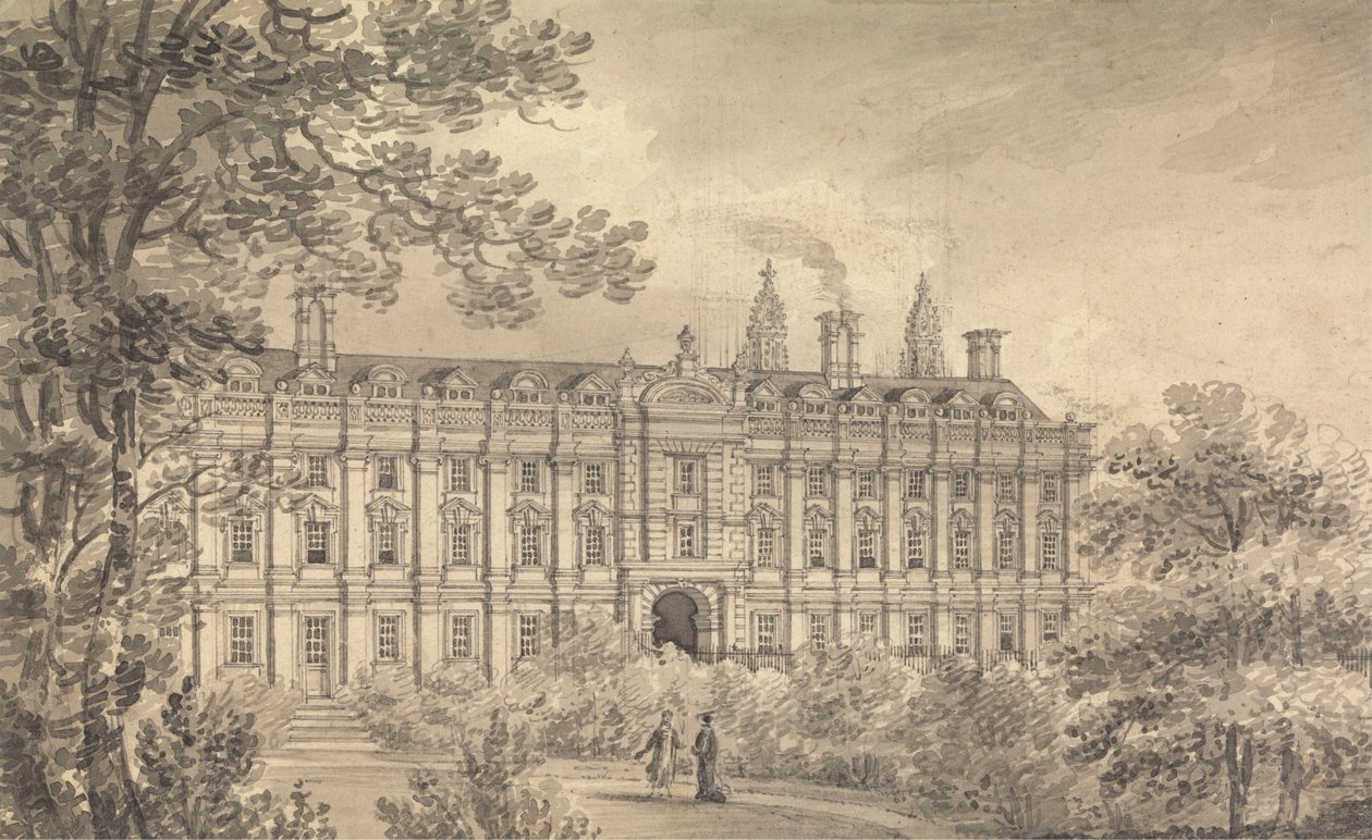 Clare College, Cambridge door Richard Banks Harraden