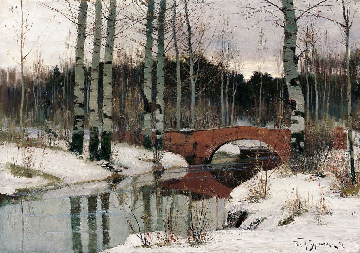 Dooi in Gatchina, 1897 door Richard Bergholz