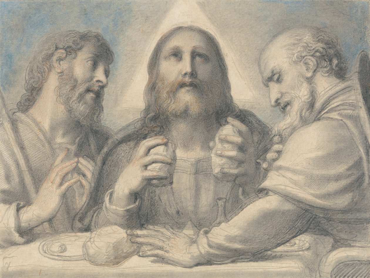 Avondmaal in Emmaüs door Richard Cosway