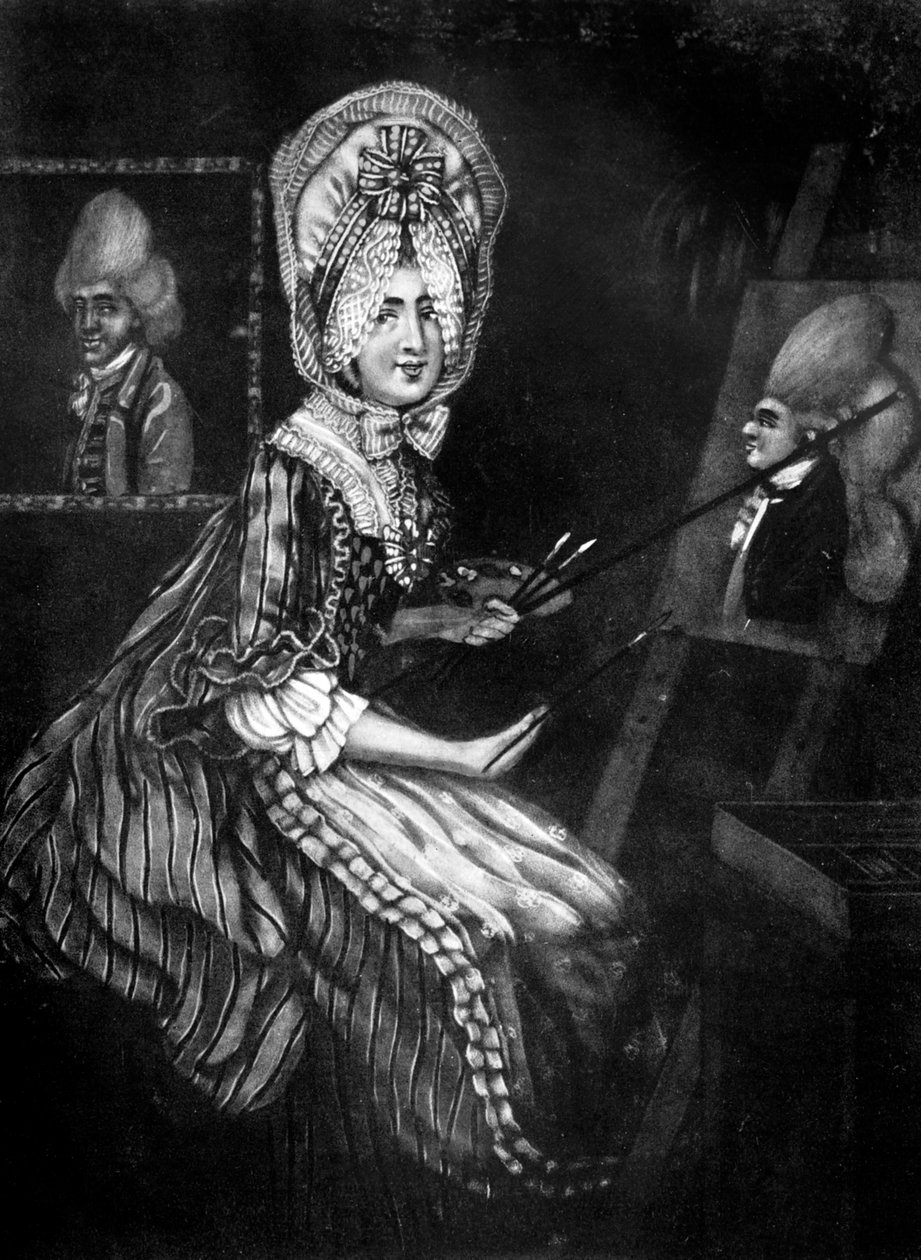 De schilderes van Macaronis, 1770 door Richard Dighton