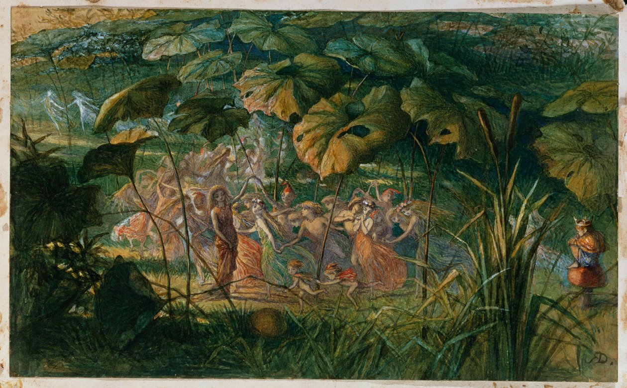Feeën dansen in een open plek door Richard Doyle