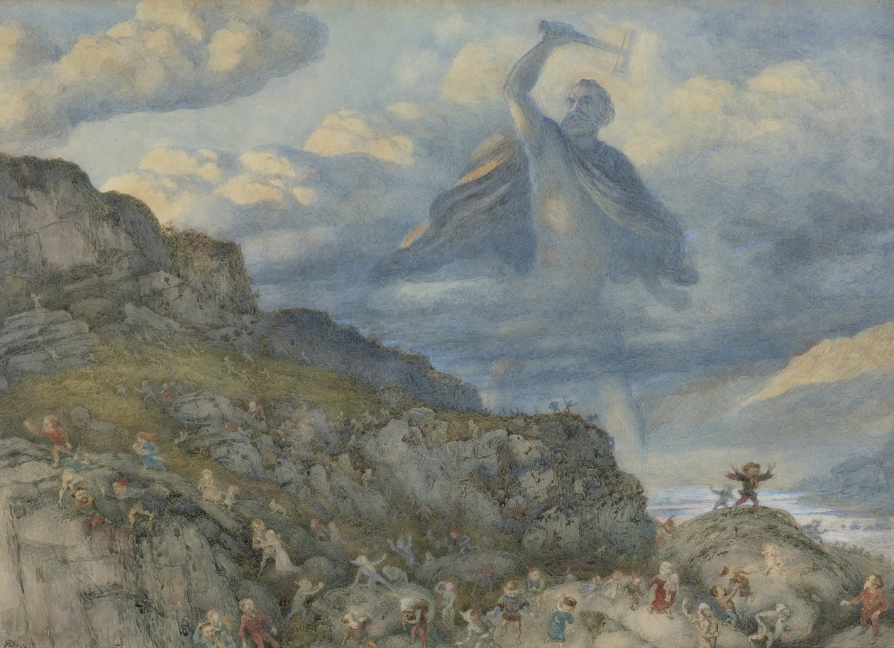 Thor en de dwergen, 1878 door Richard Doyle