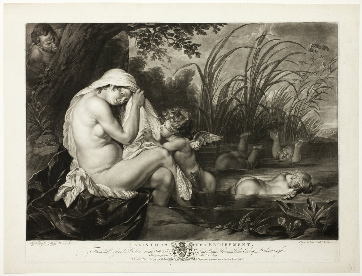 Calisto in haar terugtrekking door Richard Earlom