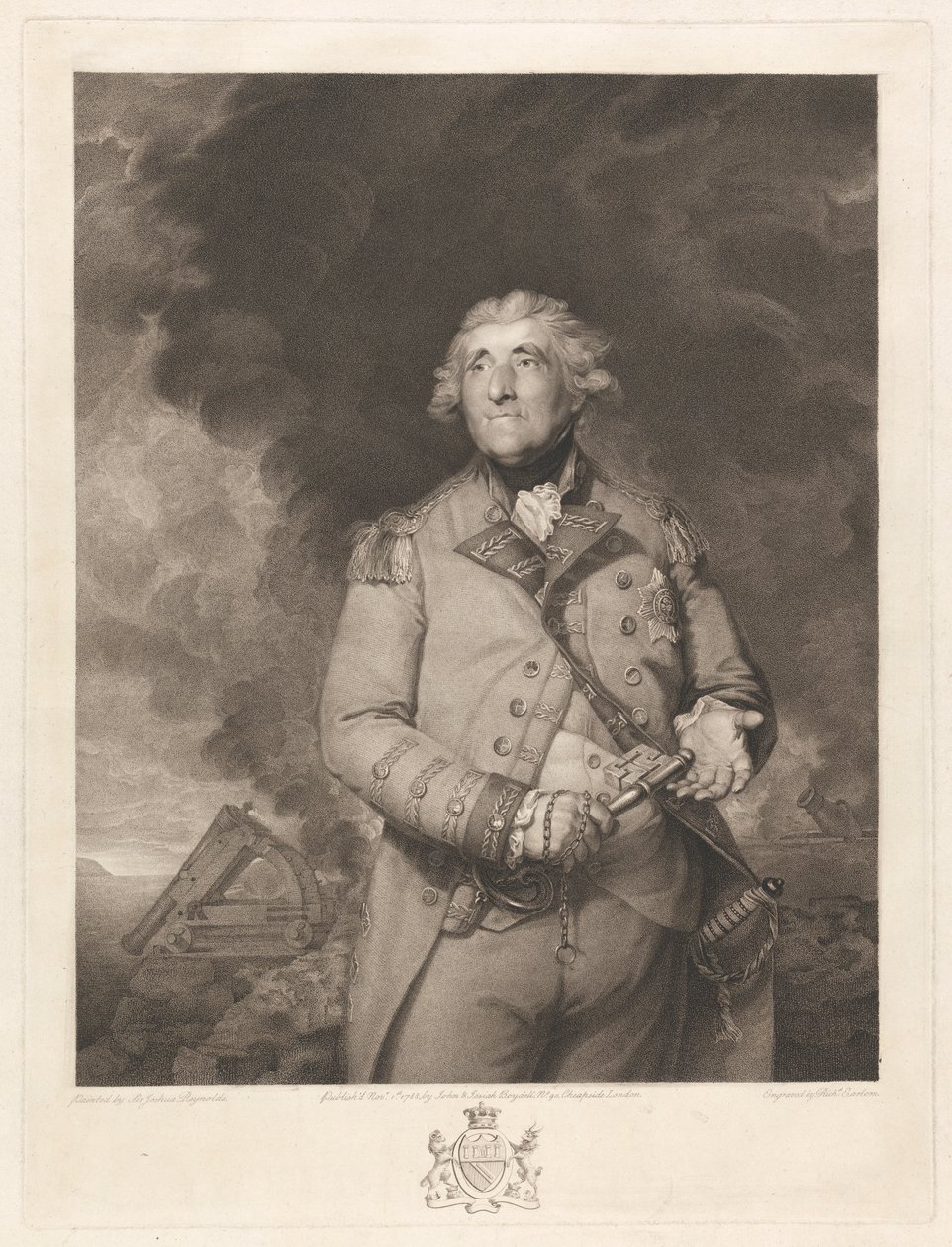 George Augustus Elliot Lord Heathfield door Richard Earlom