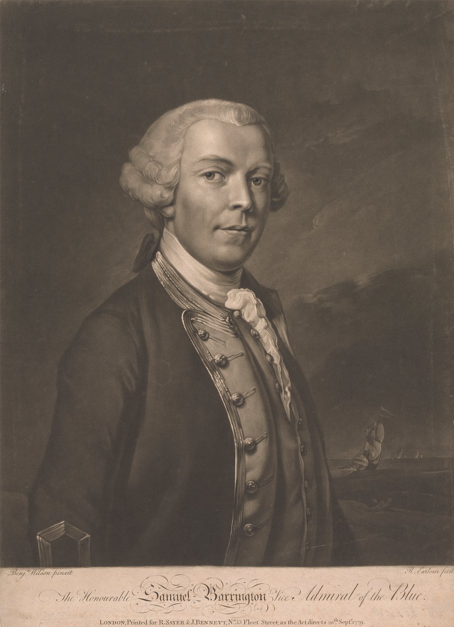 Samuel Barrington door Richard Earlom