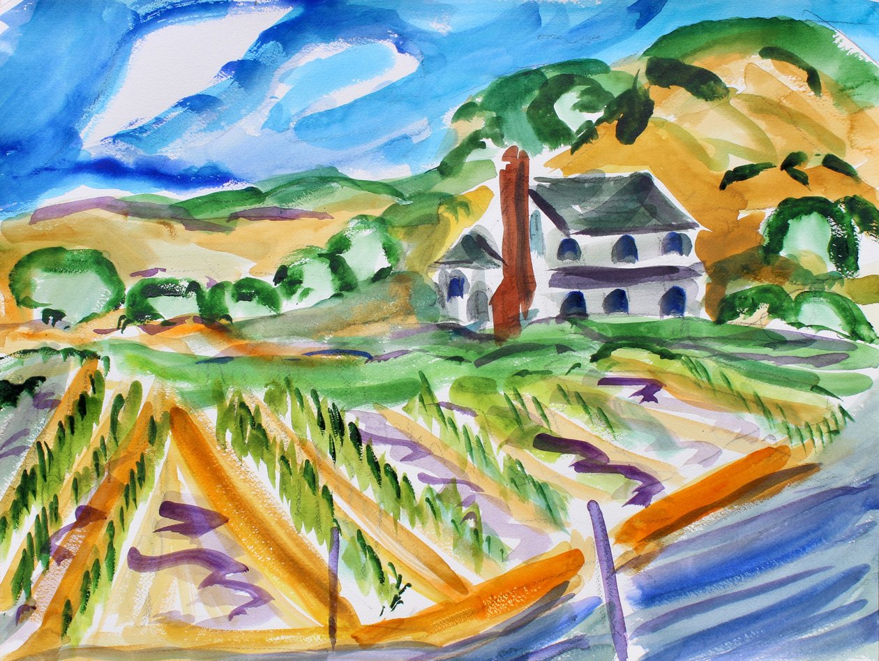 Huis op Dealy Lane, Napa door Richard Fox