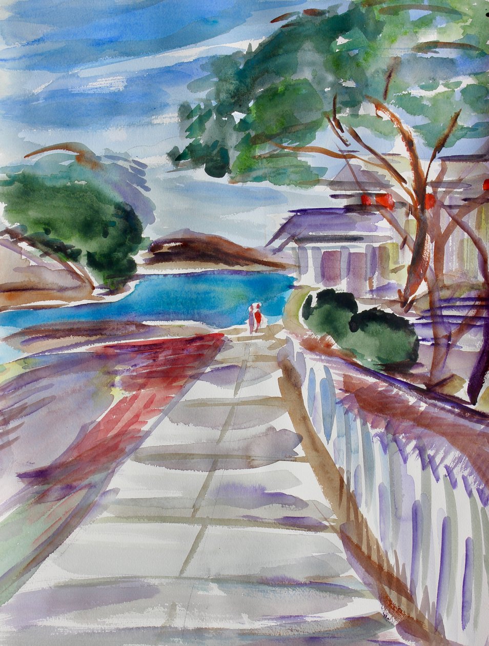 Pad naar de riviermonding, Benicia, 2017 door Richard Fox
