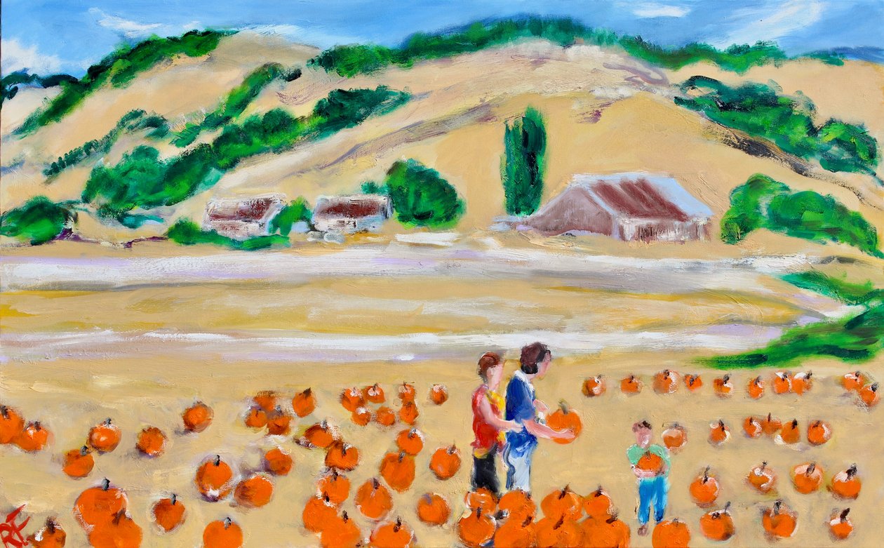 Een Pompoen Plukken, Nicasio, 2018 door Richard Fox