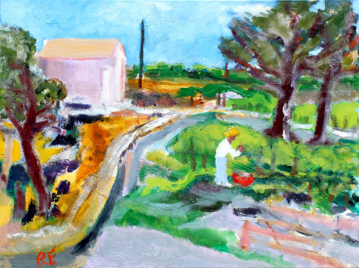 Wijngaard verzorgen, 2017 door Richard Fox