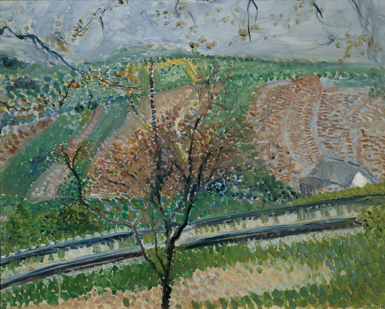 Tracé van de tandradbaan naar de Kahlenberg door Richard Gerstl