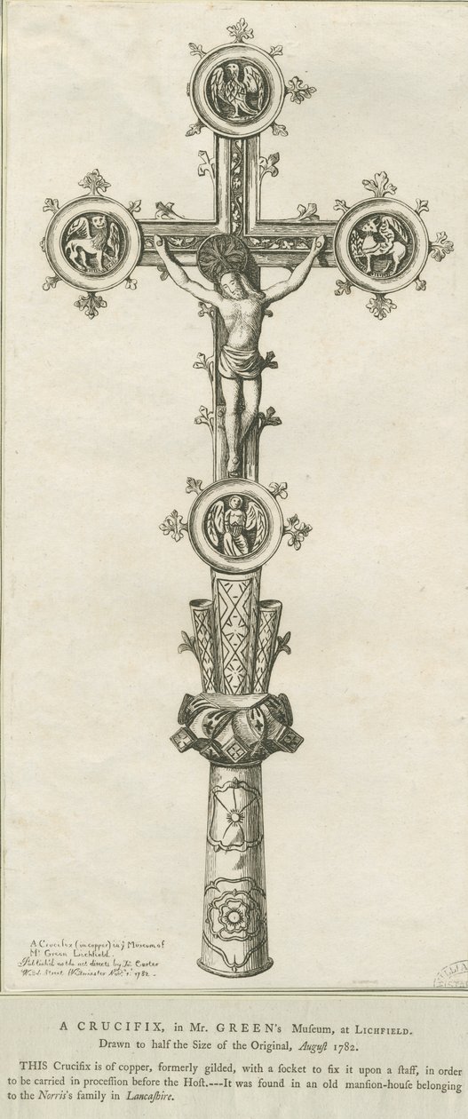 Lichfield - Kruisbeeld: ets, aug 1782 door Richard Greene