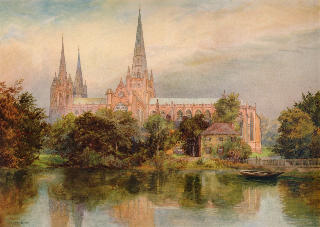 Lichfield Cathedral, 1902, 1938 door Richard Henry Wright