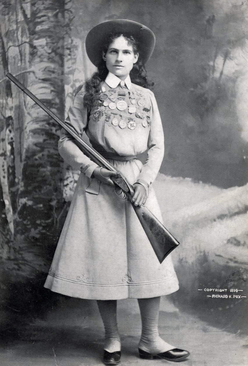 Annie Oakley, gepubliceerd ca. 1899 door Richard Kyle Fox