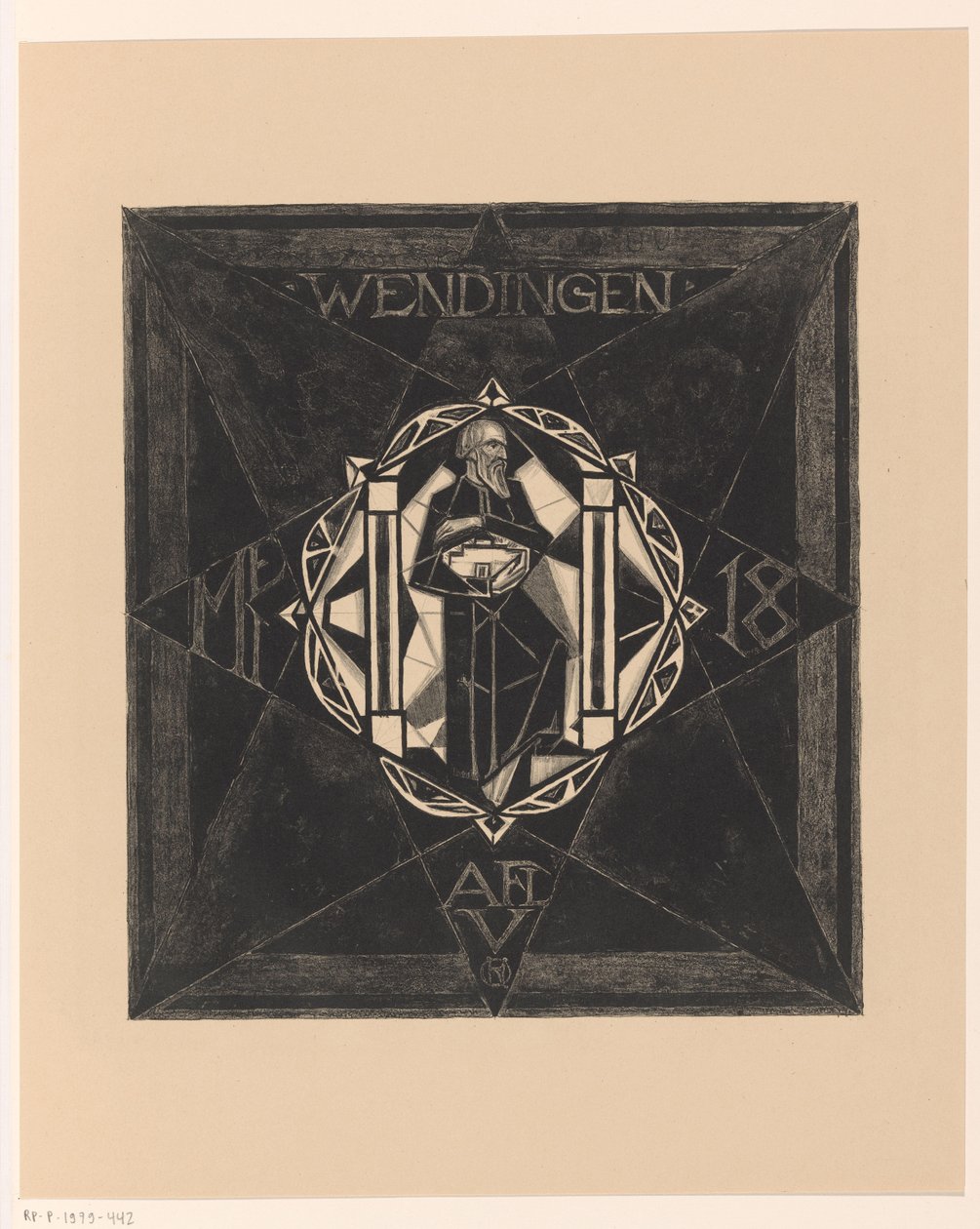 Omslagontwerp voor: Wendingen, 1918 door Richard Nicolaüs Roland Holst