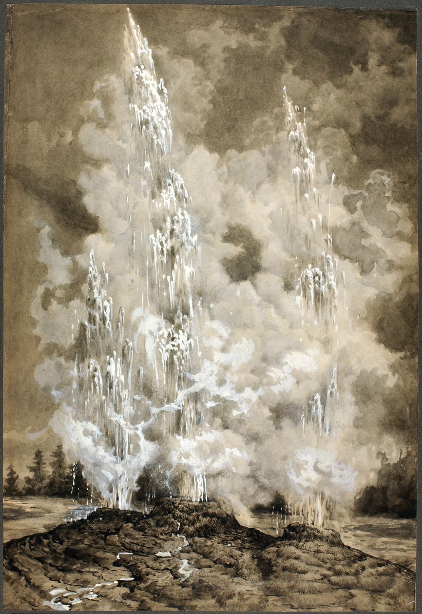 Yellowstone geiser door Richard Norris Brooke