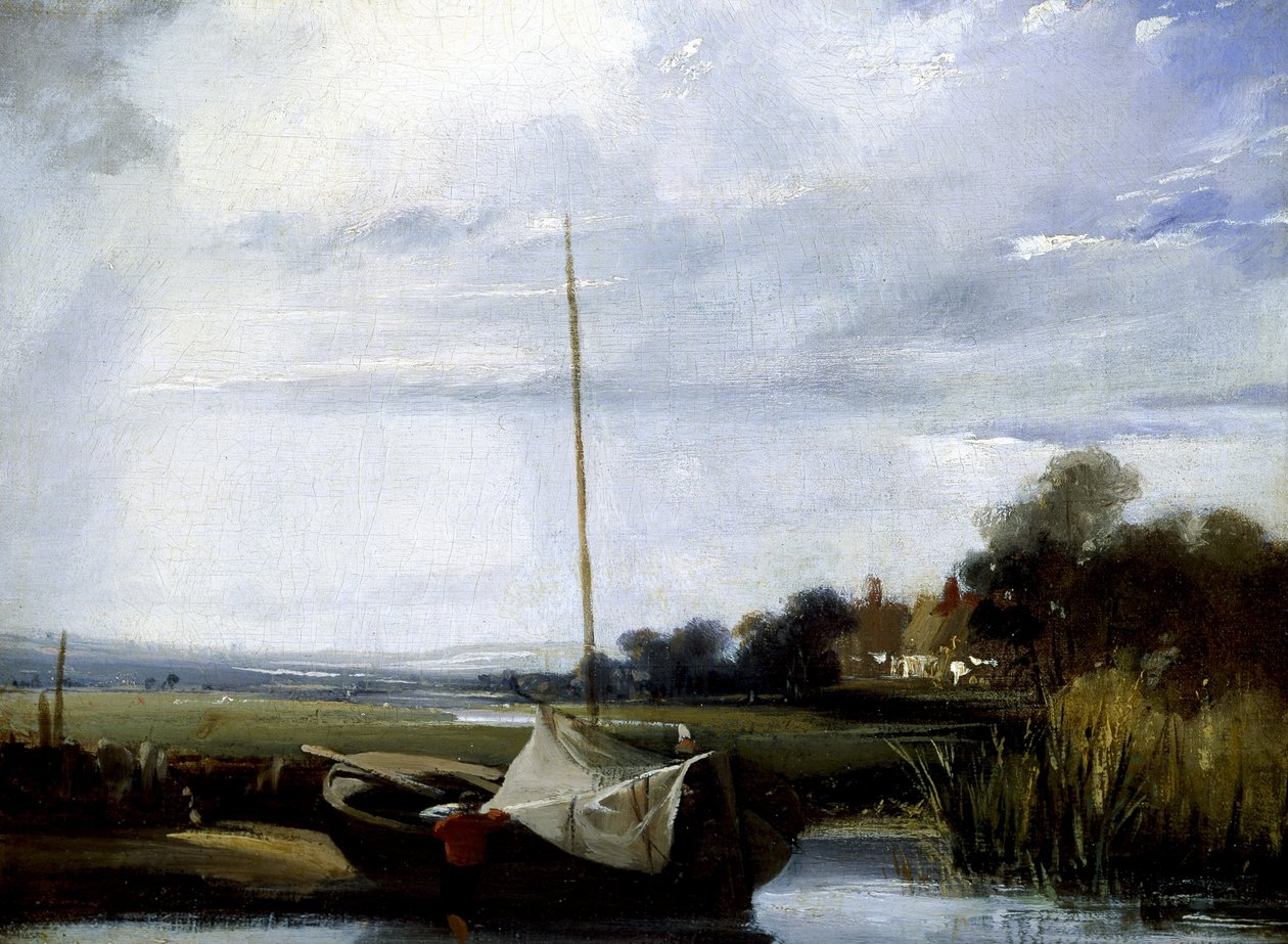 Een Rivier in Normandië door Richard Parkes Bonington