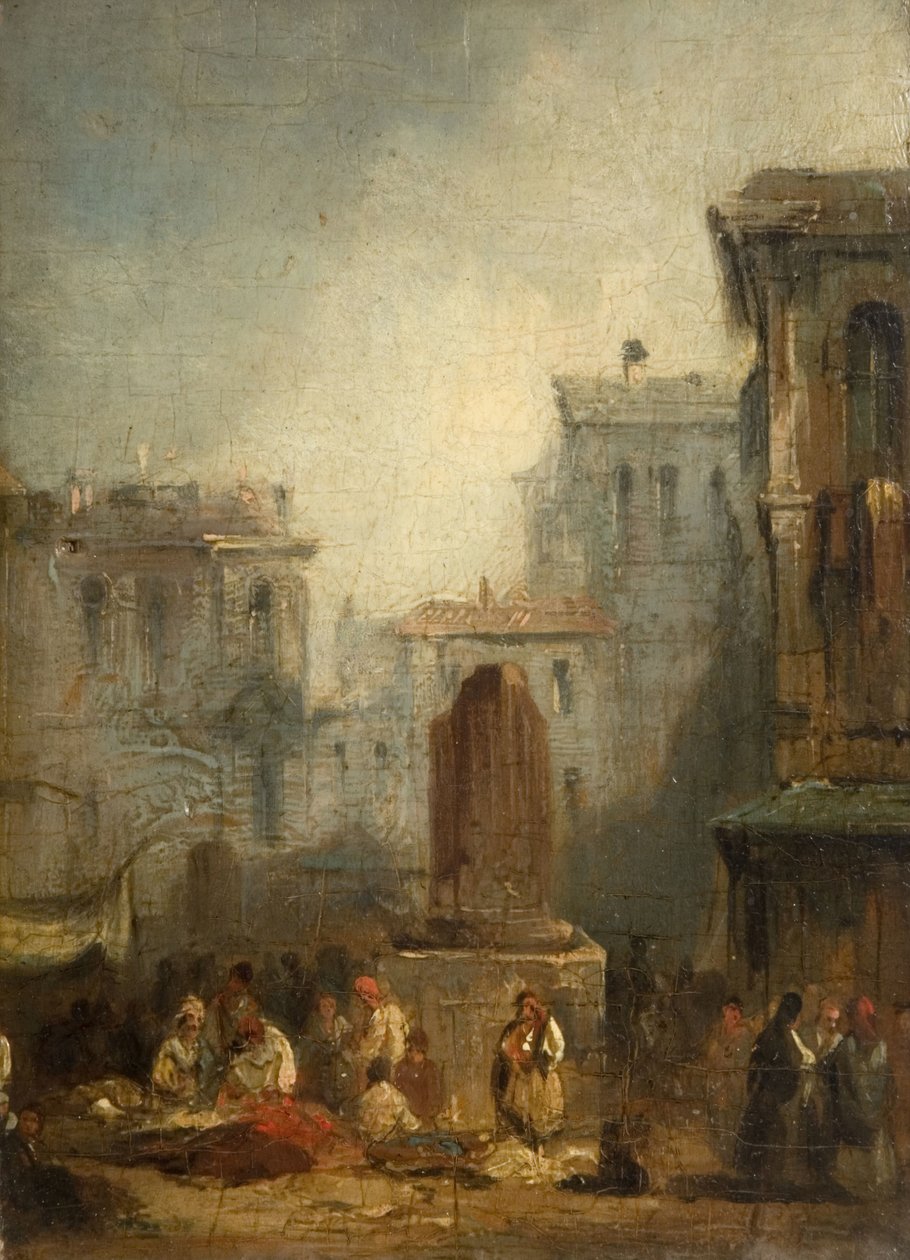 Een Italiaanse Stad door Richard Parkes Bonington