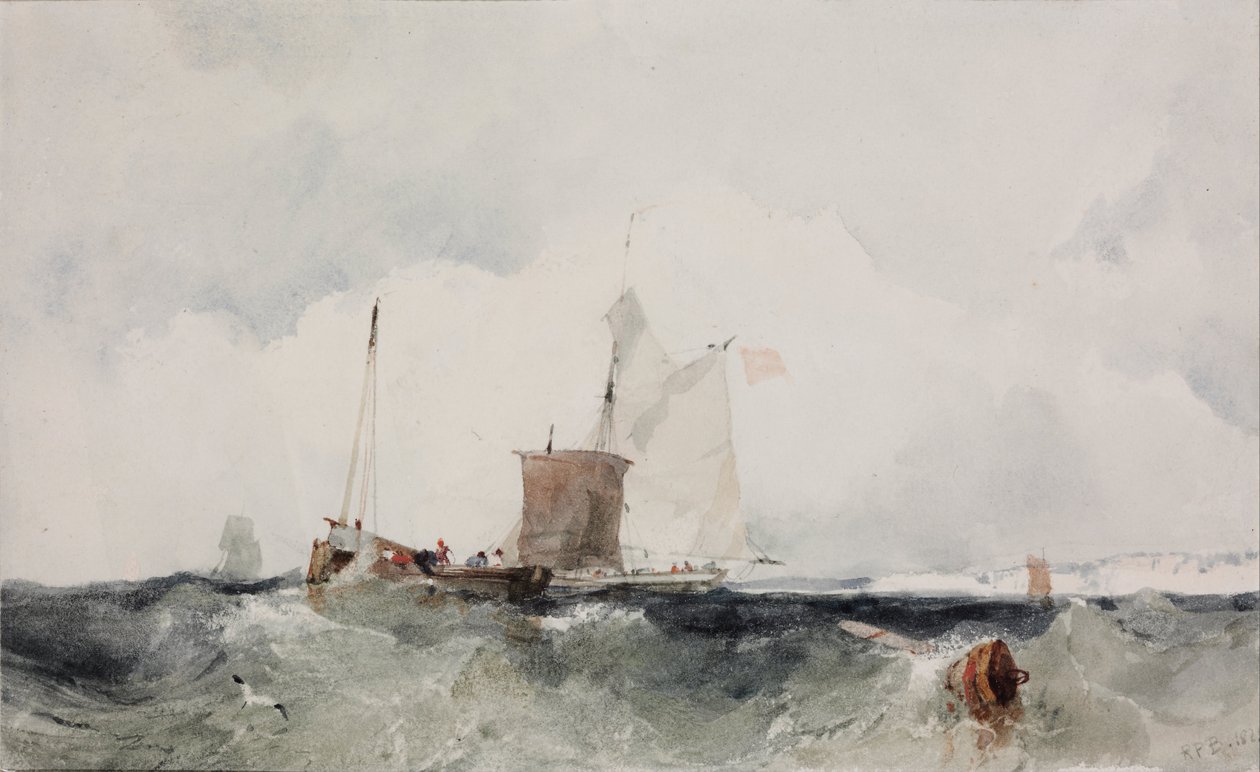 Aan de Engelse Kust door Richard Parkes Bonington