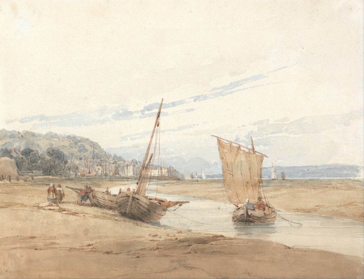 Bij Honfleur door Richard Parkes Bonington