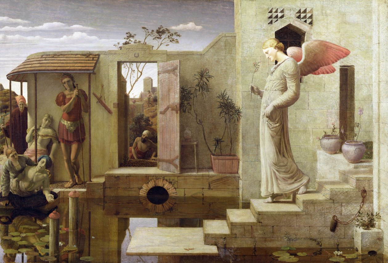 Het badwater van Bethesda, 1877 door Robert Bateman