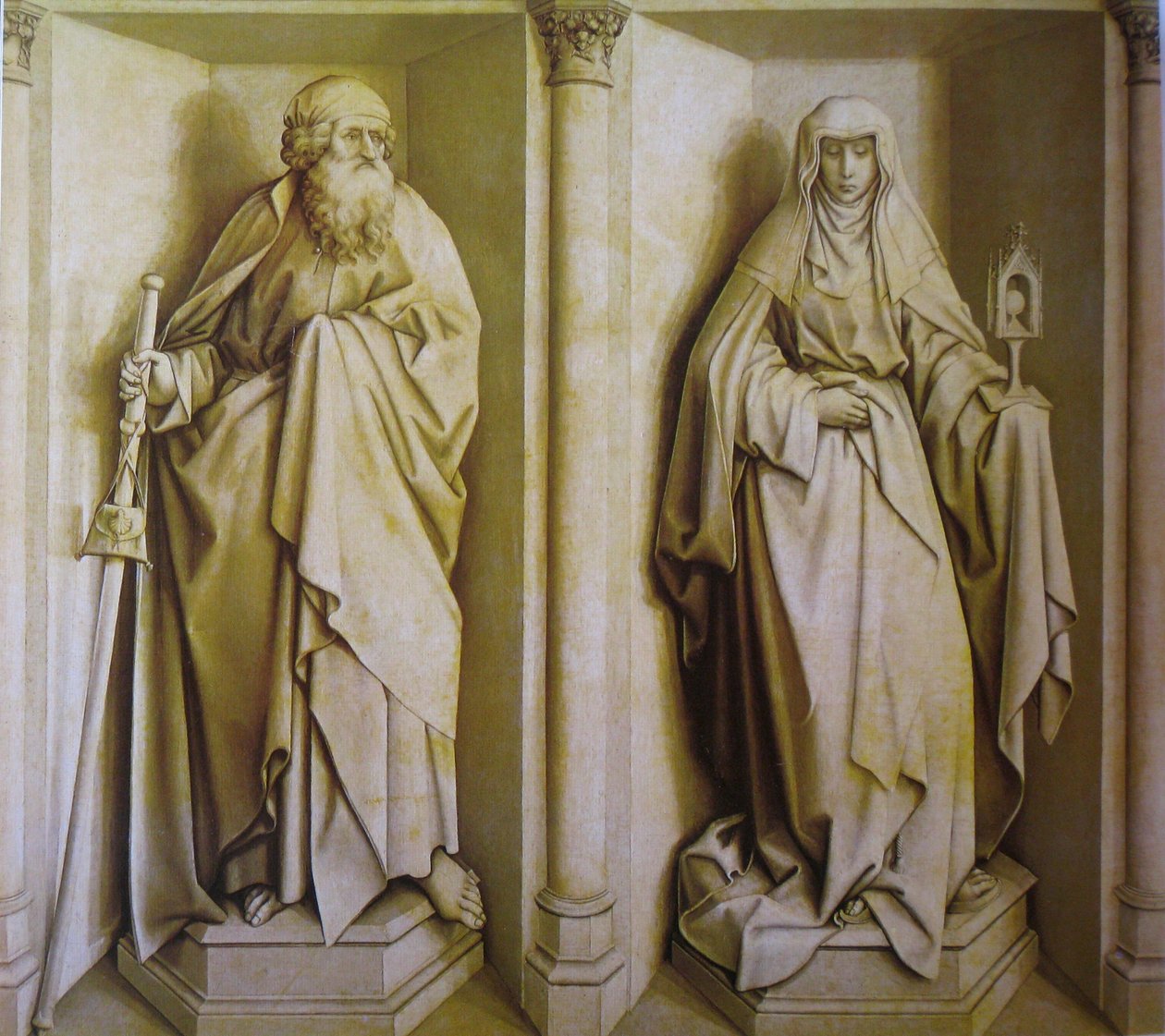 Sint Jacobus en Sint Clara door Robert Campin