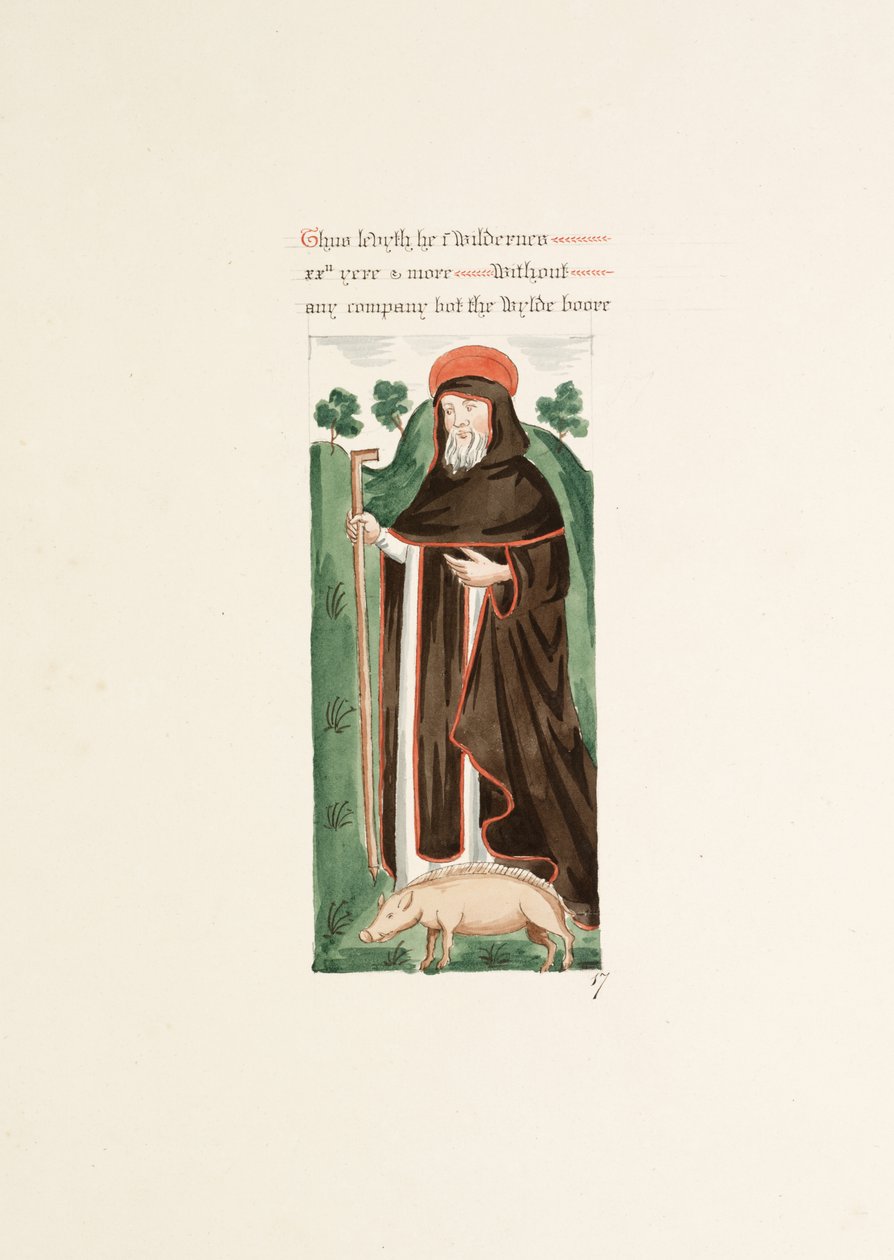 Ms. New Coll 380, f47r. De oudheden van de Kathedraal van Saint Mary, Carlisle, getekend door Robert Carlile, 1795 door Robert Carlile