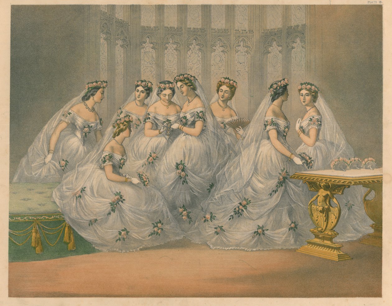 De bruidsmeisjes, 1863 door Robert Charles Dudley