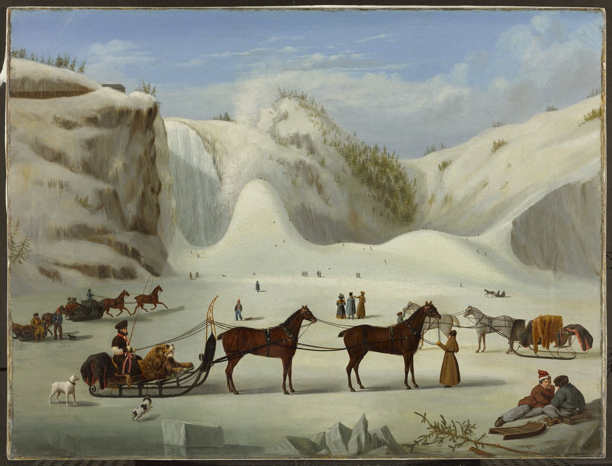 De IJskegel, Montmorency Falls, Québec, c.1845 door Robert Clow Todd