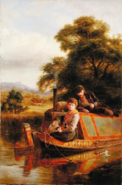 Drijven langs een kanaal door Robert Gallon