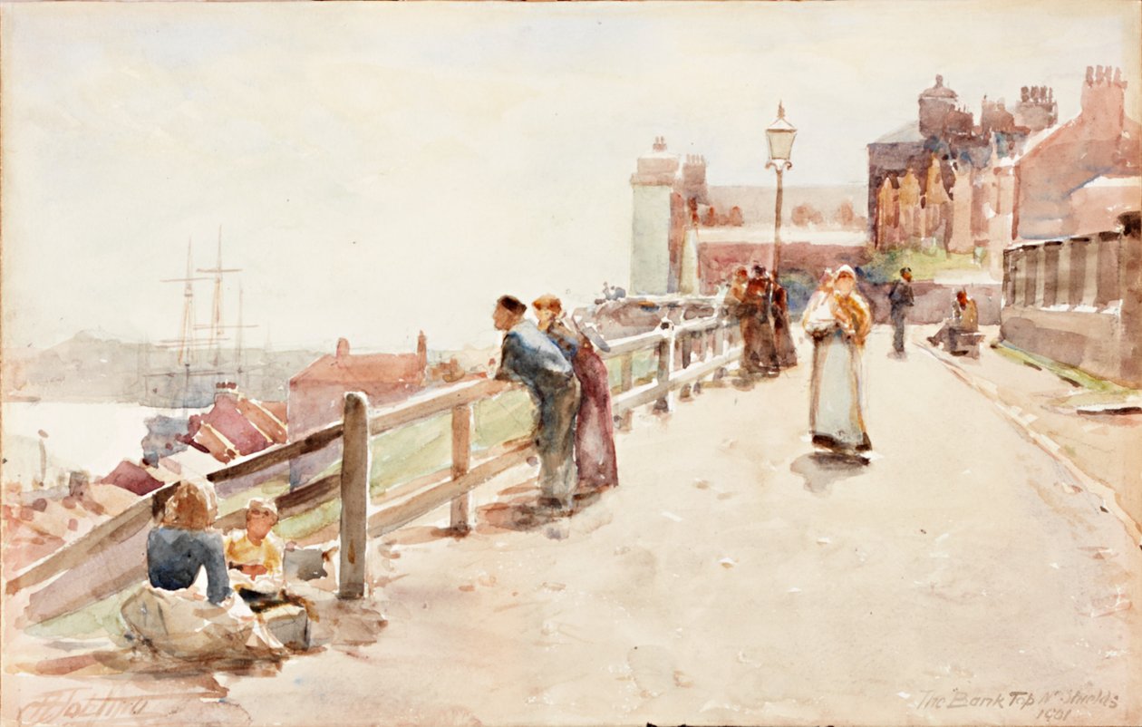 De Bank Top, North Shields 1901 door Robert Jobling