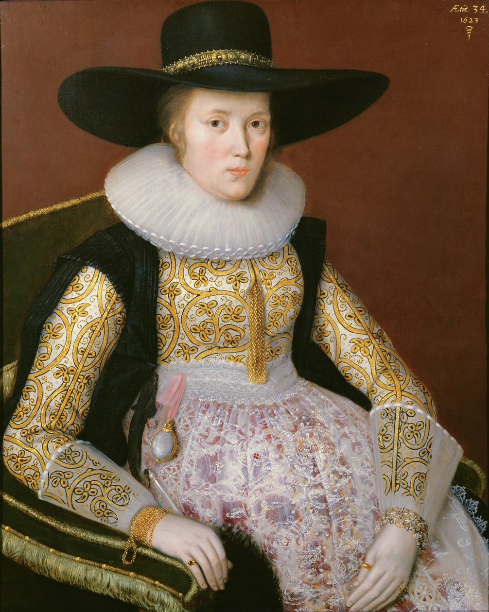 Onbekende Dame, 1623 door Robert Peake