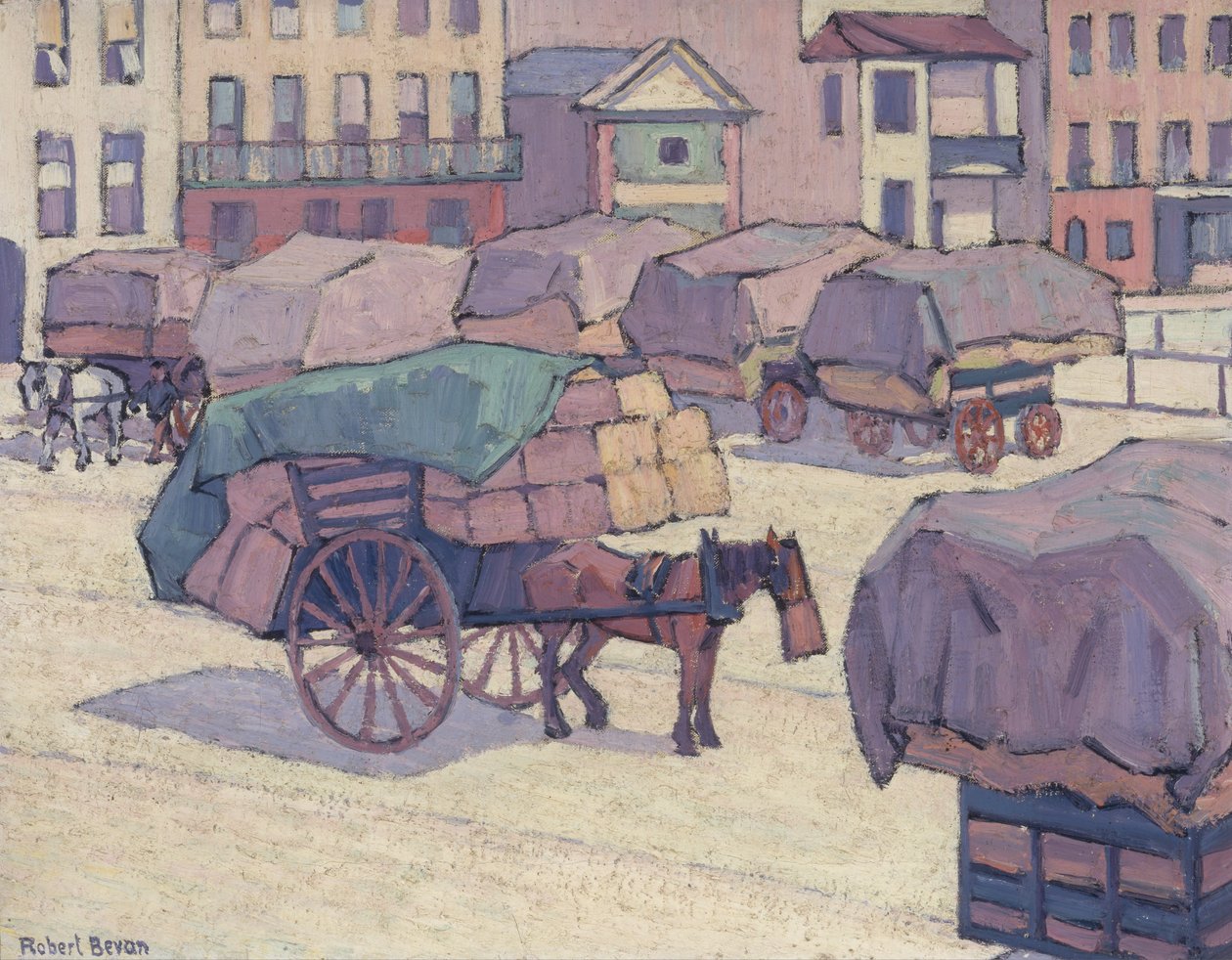 Hooikarren, Cumberland Market door Robert Polhill Bevan