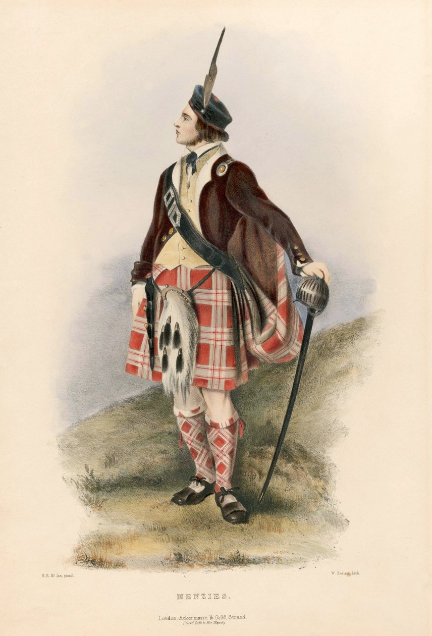 Menzies, uit The Clans of the Scottish Highlands, uitgegeven 1845 door Robert Ronald McIan