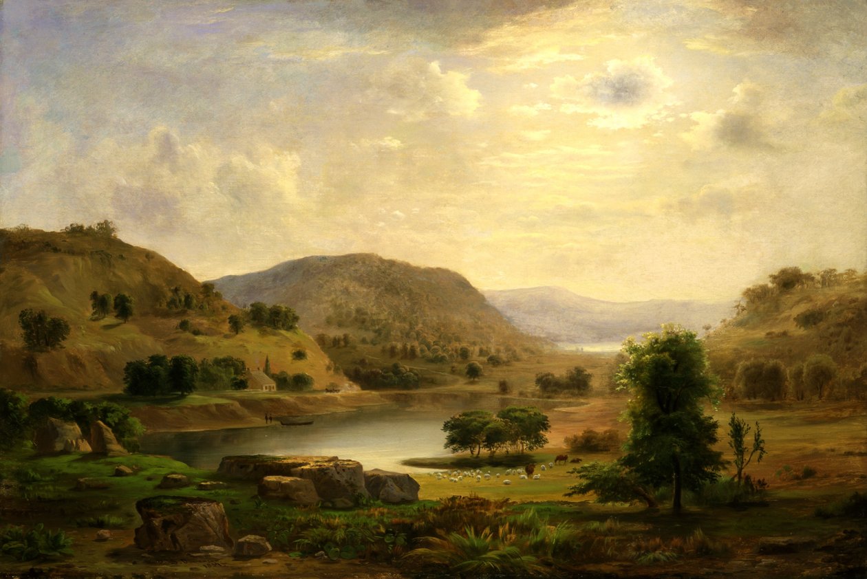 Vallei Weide door Robert Scott Duncanson