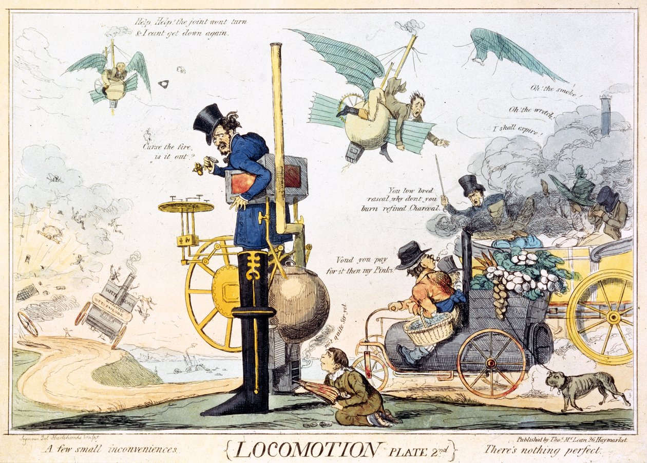Locomotie, Plaat 2, gepubliceerd door Thomas McLean, c.1835 door Robert Seymour