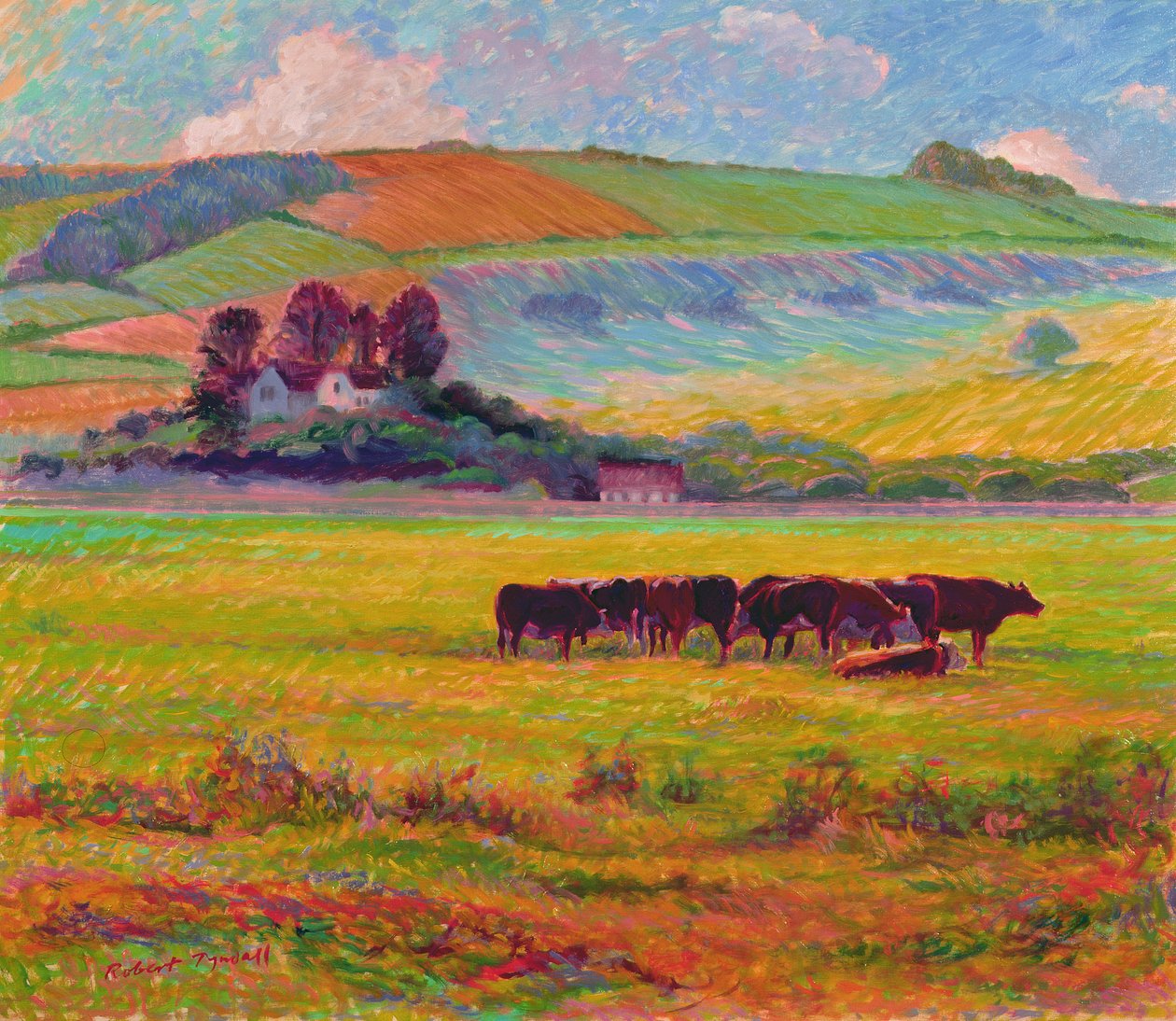 Avondvee, Cuckmere Vallei, Sussex door Robert Tyndall