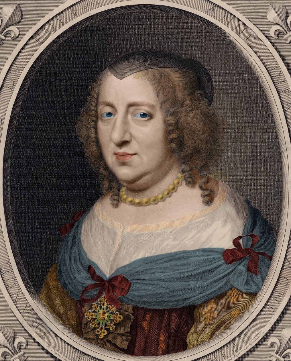 Portret van Anna van Oostenrijk (1601-1666) door Robert after Nanteuil