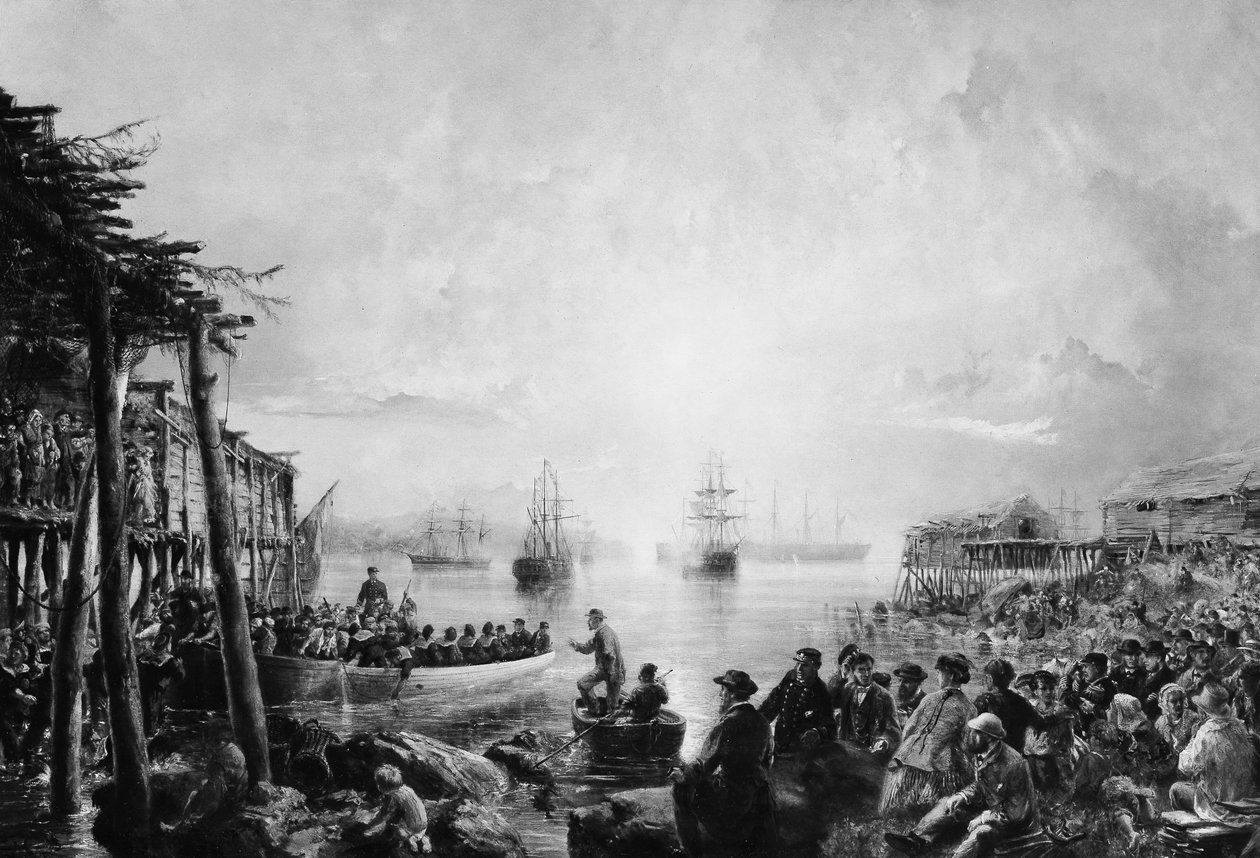 Landing in Newfoundland door Robert Charles Dudley