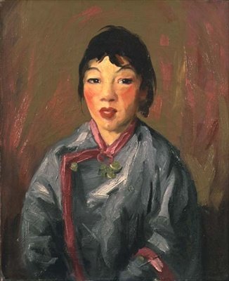 Grace, Chinees Meisje door Robert Cozad Henri