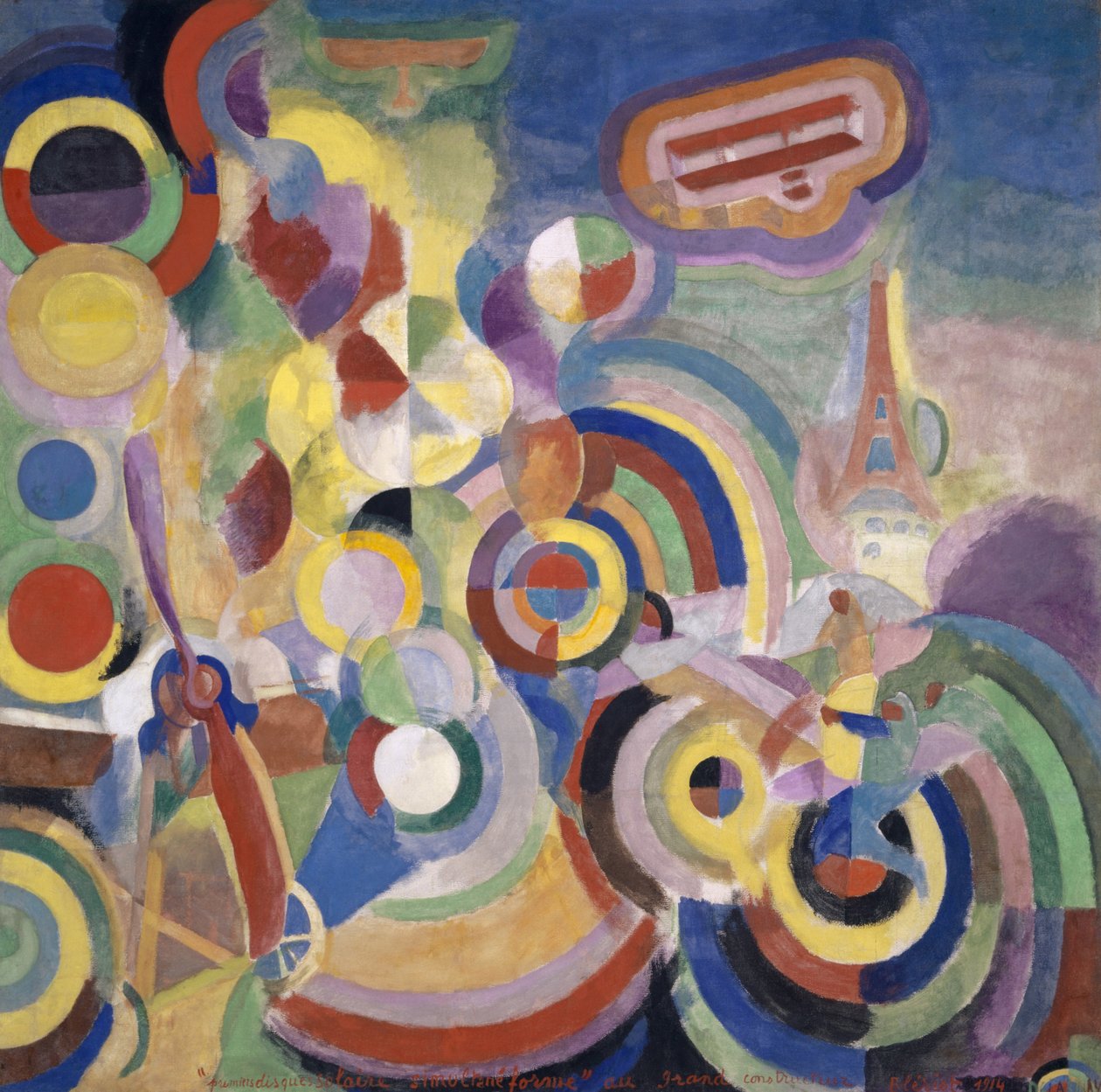 Hulde aan Blériot door Robert Delaunay